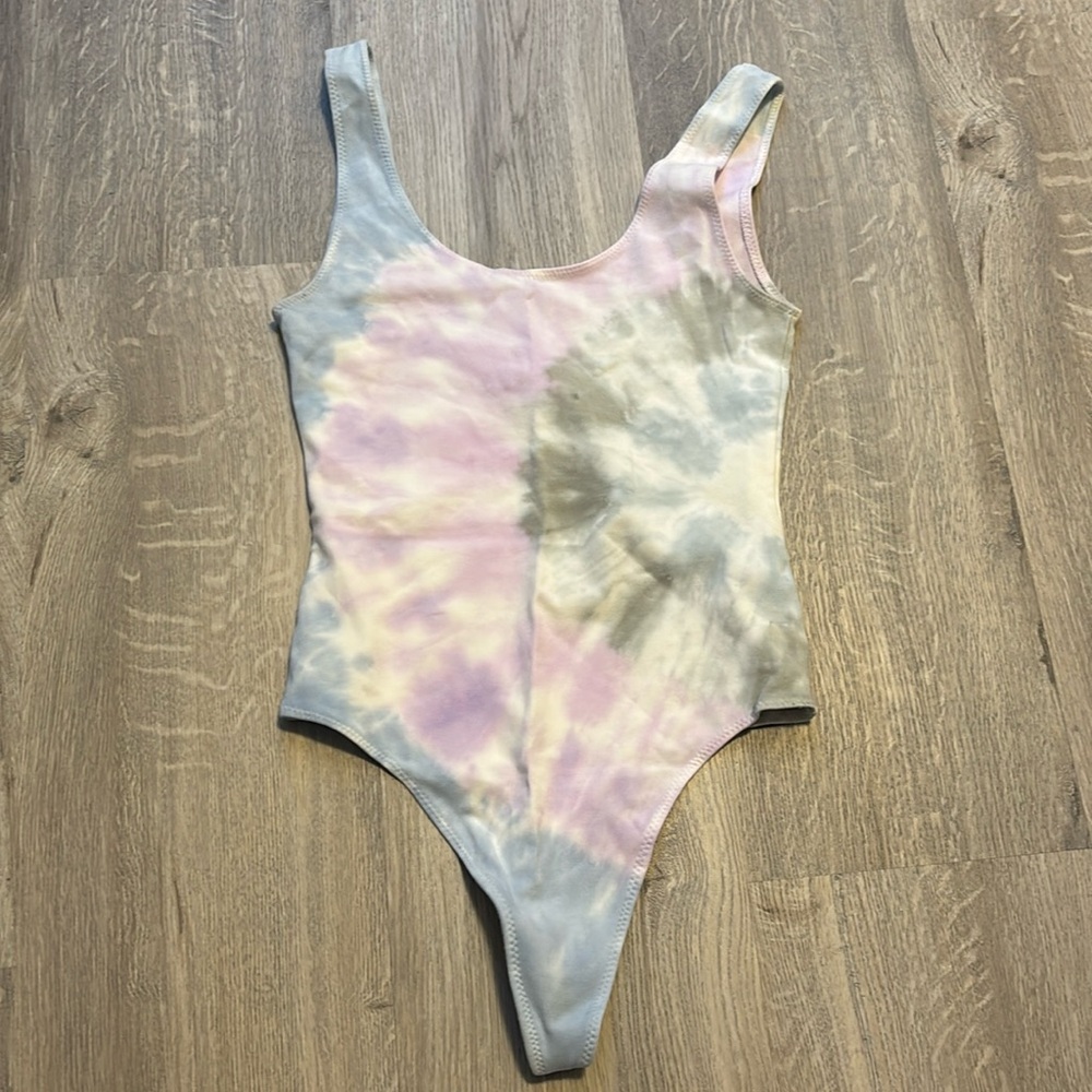 Wilfred Free tie dye thong bodysuit